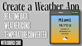 Create a Weather App Using HTML, CSS & JavaScript | Codescriptive