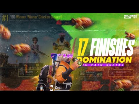 17 Finishes Domination In Paid scrims | iPhone 11 | Team Invincible❤️
