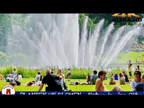 [4k HDR] Hamburg City beautiful Paradise planten un blomen, walking tour 2022 Hamburg Germany 🇩🇪