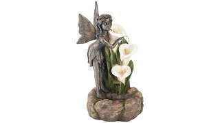 Garden Fairy with Lily Flowers Fountain