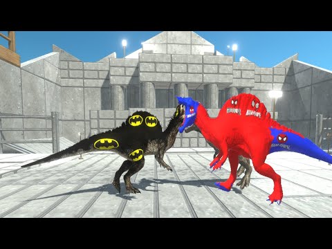 SPIDERMAN SPINOSAURUS DEATH RUN -  Animal Revolt Battle Simulator