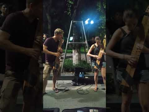 Hotel California- performed by Mark&Steffi in Vietnam (Chapman Stick)