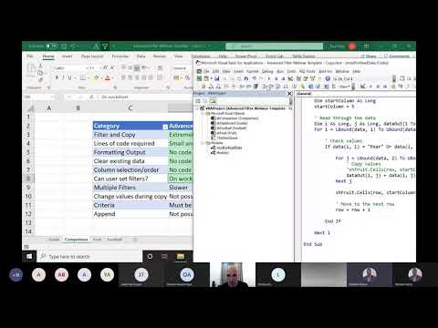 Excel Office Hour 29 - Advanced Filter - The best way to copy & filter data using VBA by Paul Kelly