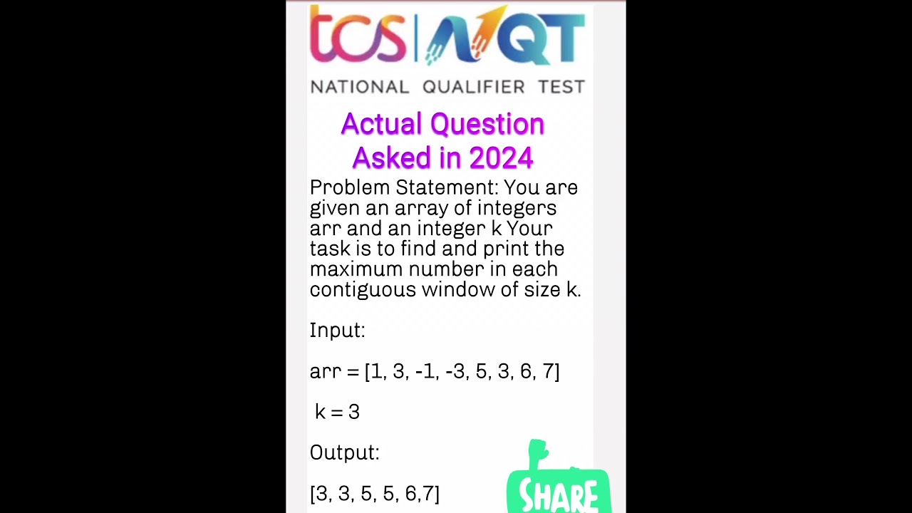 TCS NQT Actual Coding Question Asked in 2024 #jobupdates4u