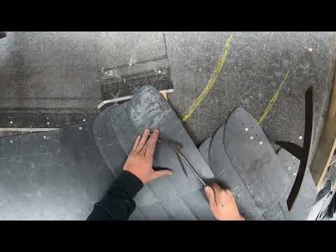 Kehlstein an Wangenkehle nageln - Schieferdecker auf der Kirche