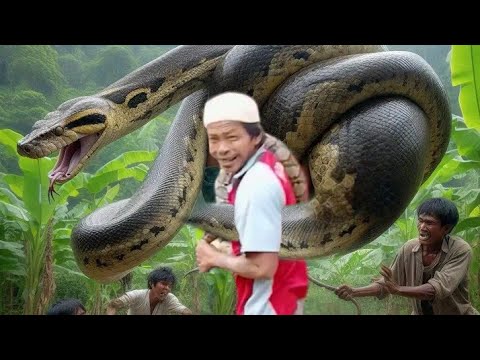 Tangkap & Cekik ular piton raksasa mangsa dua ayam