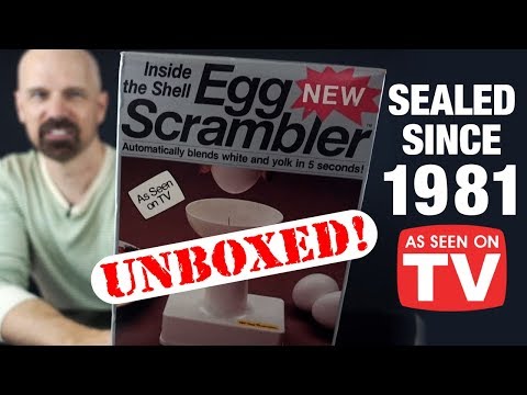 Unboxing a SEALED 1981 Ronco Egg Scrambler! Video