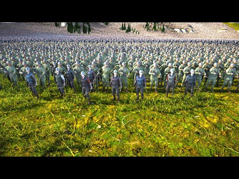 3 Million Zombies attack on 3,500 Heroes !! Ultimate epic battle simulator 2