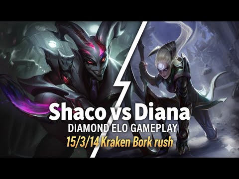 Kraken Bork Shaco vs. Diana - S15 Diamond Ranked [League of Legends] Full Gameplay - Infernal Shaco