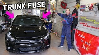 DODGE DART TRUNK RELEASE LOCK FUSE LOCATION REPLACEMENT. TRUNK DOES NOT OPEN