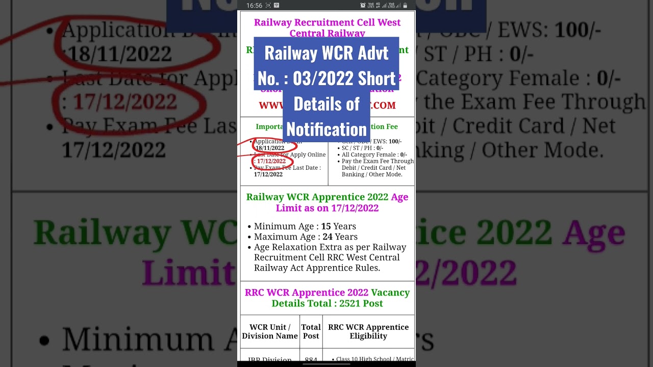 RRC West Central Railway Act. Apprentice Recruitment 2022 Apply Online for 2521 Post