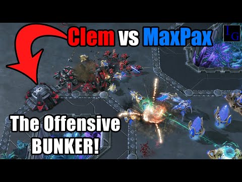 StarCraft 2: Clem's Aggressive BUNKERS (vs MaxPax) | SC2 Professional Match Pro TvP PvT Game