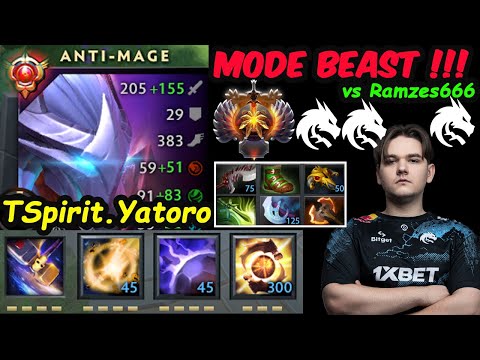Tspirit Yatoro - [Anti Mage] MODE BEAST No Mercy vs Ramzes666 Dota 2 pro Gameplay 7.32E New Patch