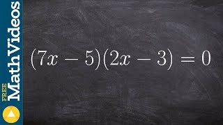 ALG2 Unit 2 using the zero product property with two binomials multiplied by each other