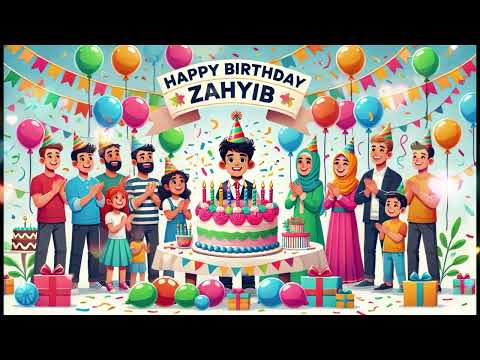 Zahyib Happy Birthday Name Song | Zahyib Name Meaning | #zohaib #zuhaib Cute Celebration Recorder