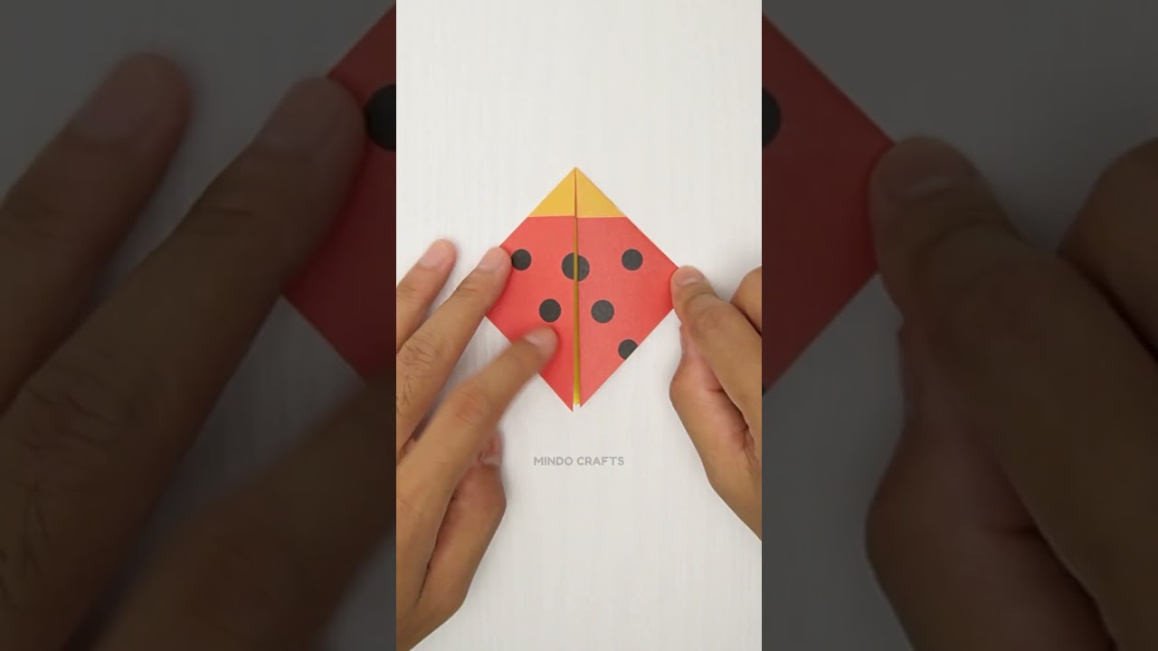 $$$ DIY Origami Ladybug - Creative Crafts for Kids  #origami #origamipaper #papercraft #craft #diy