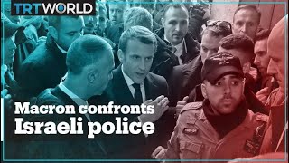 French President Emmanuel Macron yells at Israeli 