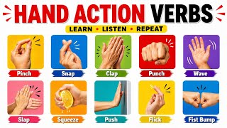 👉 Hand Action Verbs in English | 40+ Actions You Must Know | Speak Like a Native @English_bites 