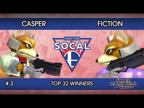 Fight For SoCal 3 - Casper (Fox) VS Fiction (Fox / Peach) - SSBM - Top 32 Winners (Round 1)