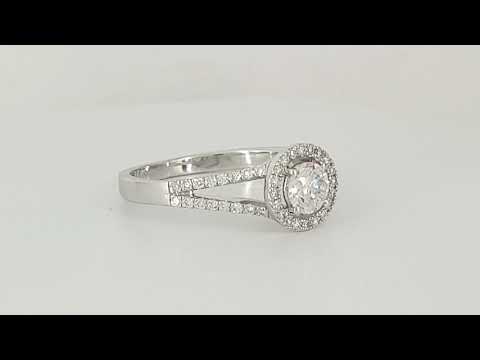 A video of 14k Gold, 0.71 Carat Diamond Engagement Ring