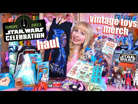 STAR WARS Celebration haul - Europe 2023 London - vintage toys, merch, show store, Ewoks, Jar Jar