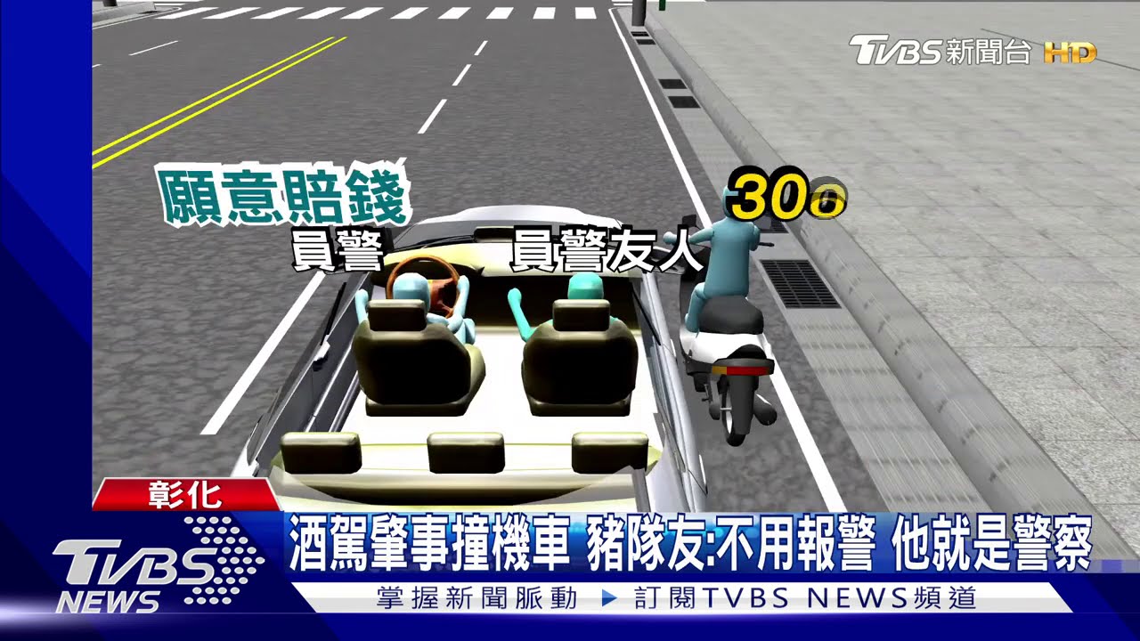 酒駕肇事撞機車！豬隊友：不用報警　他就是警察