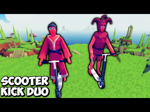 Scooter Kick Duo! Taekwondo & Jester  vs EVERY FACTION - Totally Accurate Battle Simulator TABS