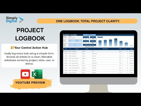 Project Logbook Excel Template – Track time, costs and actions with ease