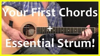 Guitar Lessons - Your First Chords And Strum