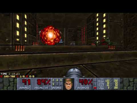 Doom Exoterrestrial Map01 Ultra-Violence Speedrun 02:18 IGT (1440p60)
