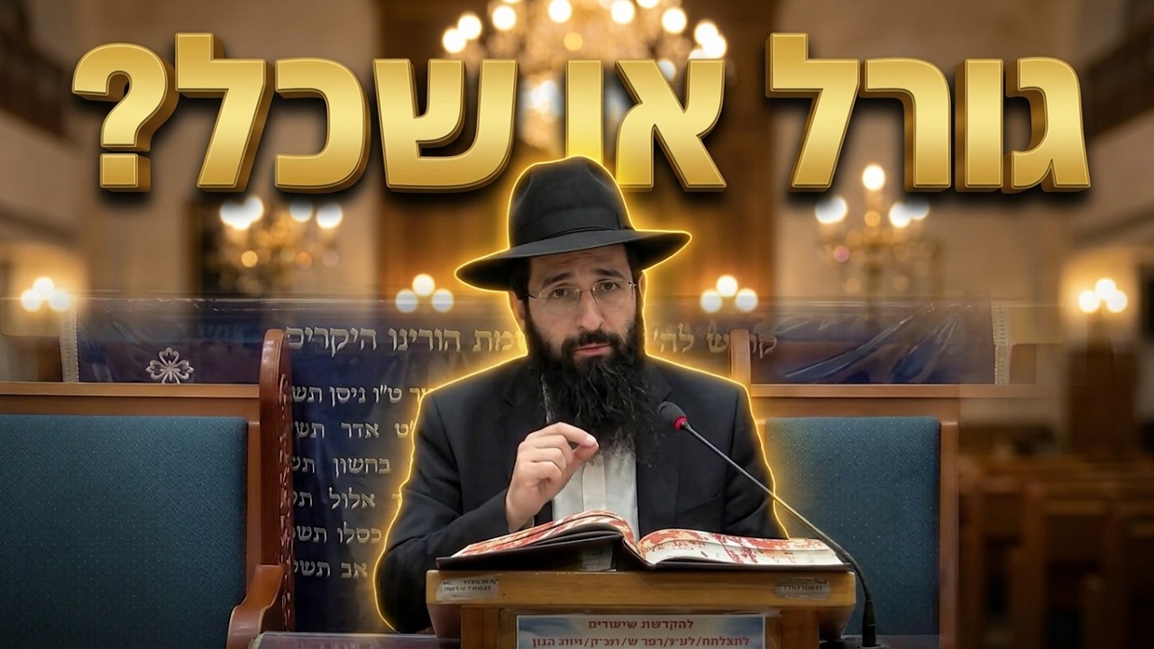 הרב אלחנן שרגא • מה באמת מנהל לנו את החיים?