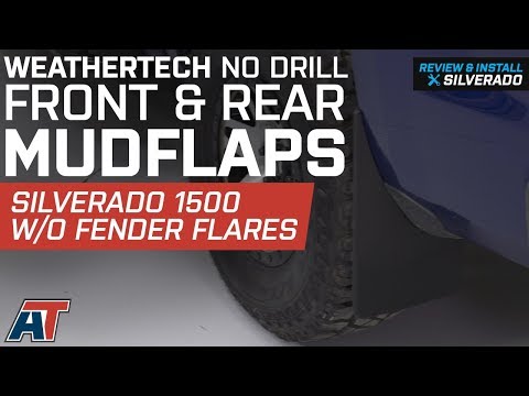 2014-2018 Silverado Weathertech No Drill Front & Rear MudFlaps w/o Flares Review & Install