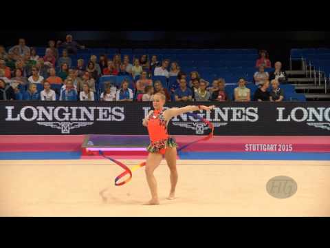 Anastasiya DETKOVA (AUT) 2015 Rhythmic Worlds Stuttgart - Qualifications Ribbon