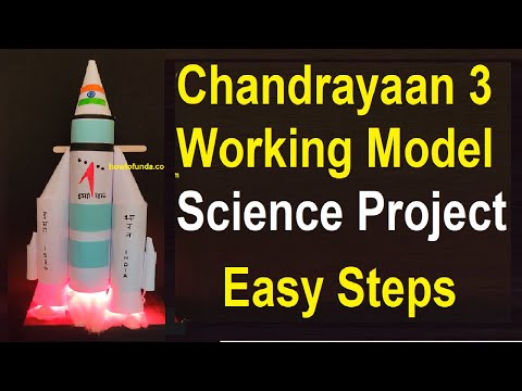 chandrayaan 3 working model 3D science project for exhibition diy rocket launching howtofunda