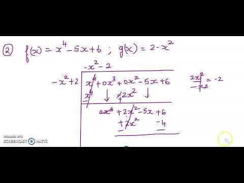 Application of division algorithm