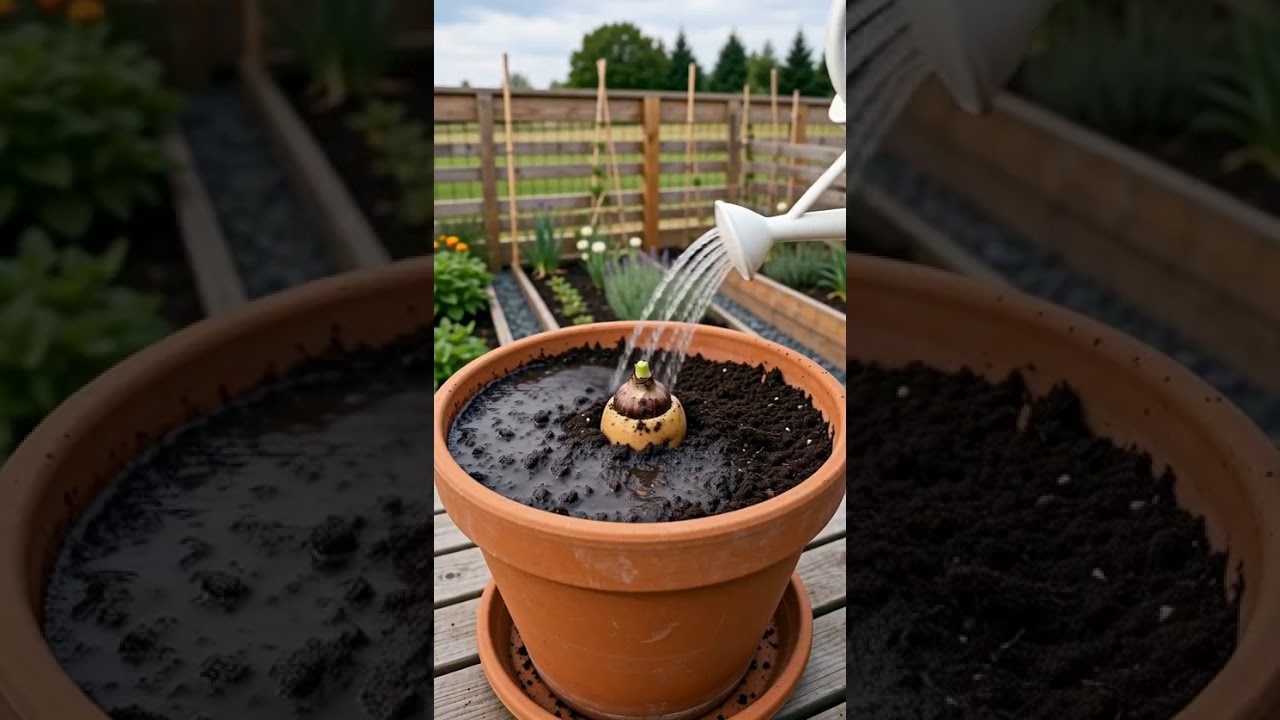 Tulip + Potato: The Ultimate Gardening Hack! 🥔🌷✨