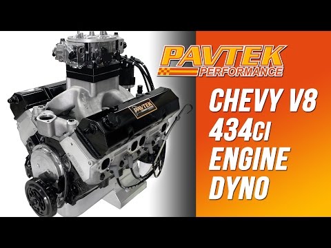 Pavtek 434ci Chevy V8 Eliminator engine dyno