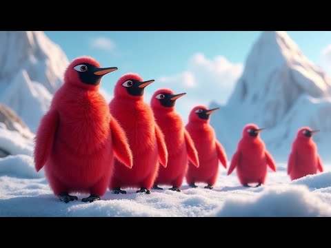 Red Penguins Song | Red Penguins in the Snow | Kids' Song | Kidsjourney