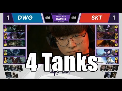 DWG (Flame Urgot) VS SKT (Teddy Sivir) Game 3 Highlights - 2019 LCK Spring W5D5