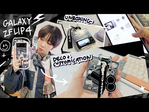 Samsung Galaxy Z Flip 4 ✦ unboxing, case decoration and aesthetic setup, thoughts!