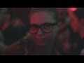 Sexy disco girl in glasses (teacher style) dances at ...