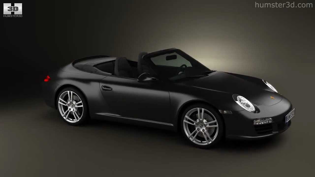 Porsche 911 Carrera Black Edition Cabriolet 2011 by 3D model store Humster3D.com