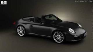 Porsche 911 Carrera Black Edition Cabriolet 2011 by 3D model store Humster3D.com