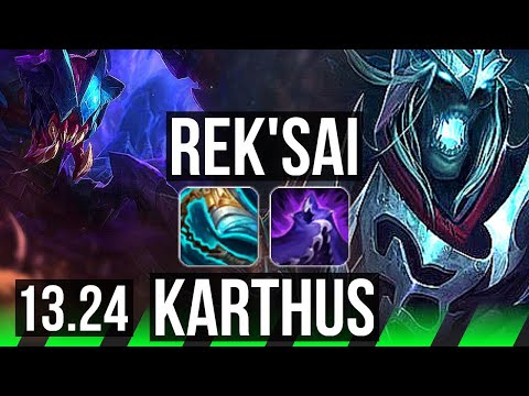 REK'SAI vs KARTHUS (JNG) | 7/0/7, Godlike, 300+ games | KR Master | 13.24