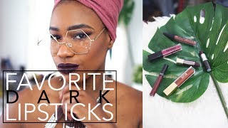 Best Go-To Dark lipsticks for dark skin/ WOC |  NYX, MAC, MILANI & More