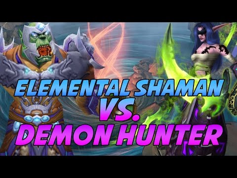 Elemental Shaman vs Demon Hunter Duels - Legion PvP