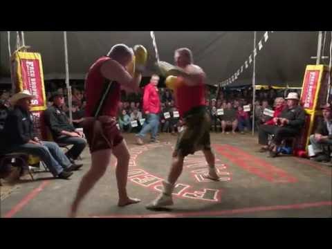 Darryl Burley fights James - Outback Fight Club - Birdsville 2016