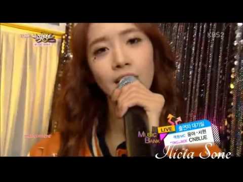 SNSD and CNBlue Music bank Backstage 2013