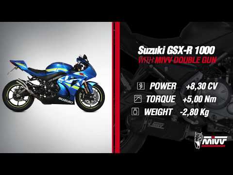 MIVV Double Gun Exhaust Suzuki GSX R 1000 2017-