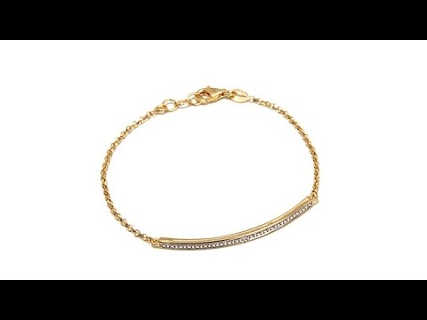 Technibond DiamondAccented Bar Bracelet